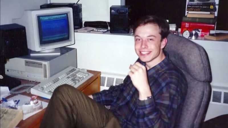Figure 2. Elon Musk while working on the Zip2 project.