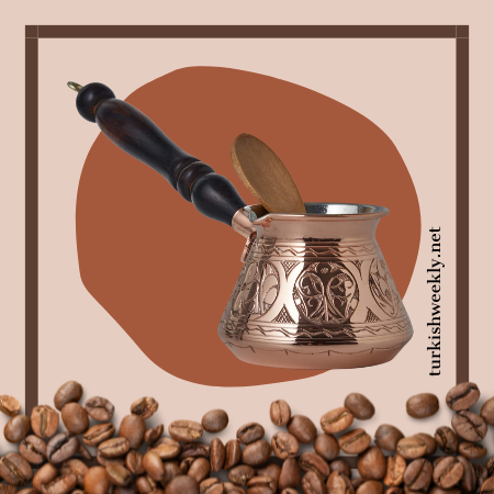 DEMMEX 9 Oz Thick 2mm Copper Turkish Engraved Coffee Pot