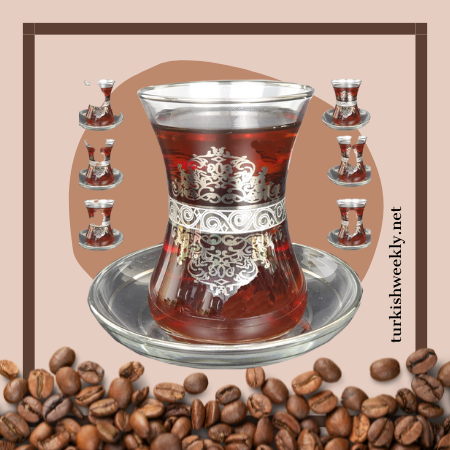 Nazli Kristal Vintage Turkish Tea Glasses